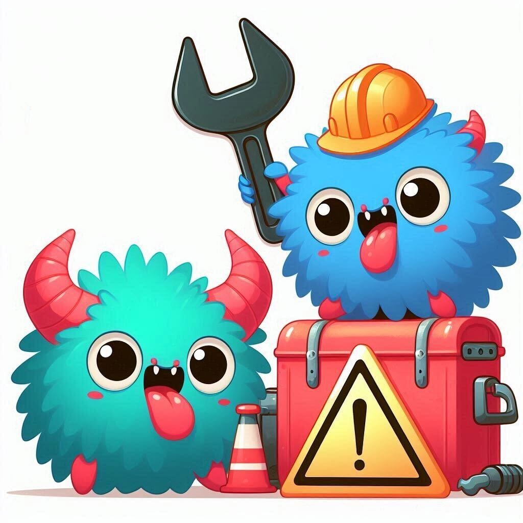Fluffy monsters addressing danger